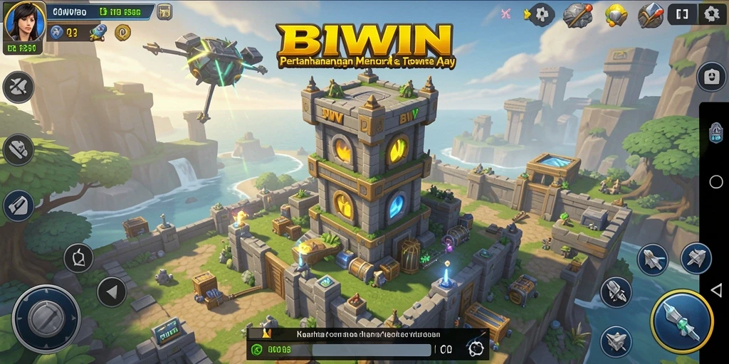 Tampilan gameplay BIWIN yang seru dan penuh aksi Tower Defense.