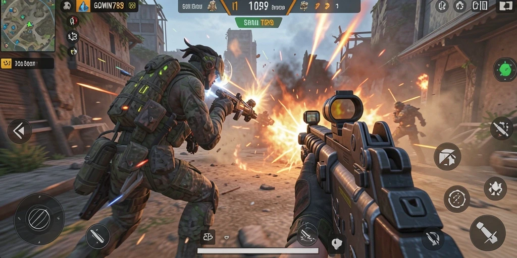 Tampilan aksi seru dalam gameplay GOWIN789 yang menegangkan.