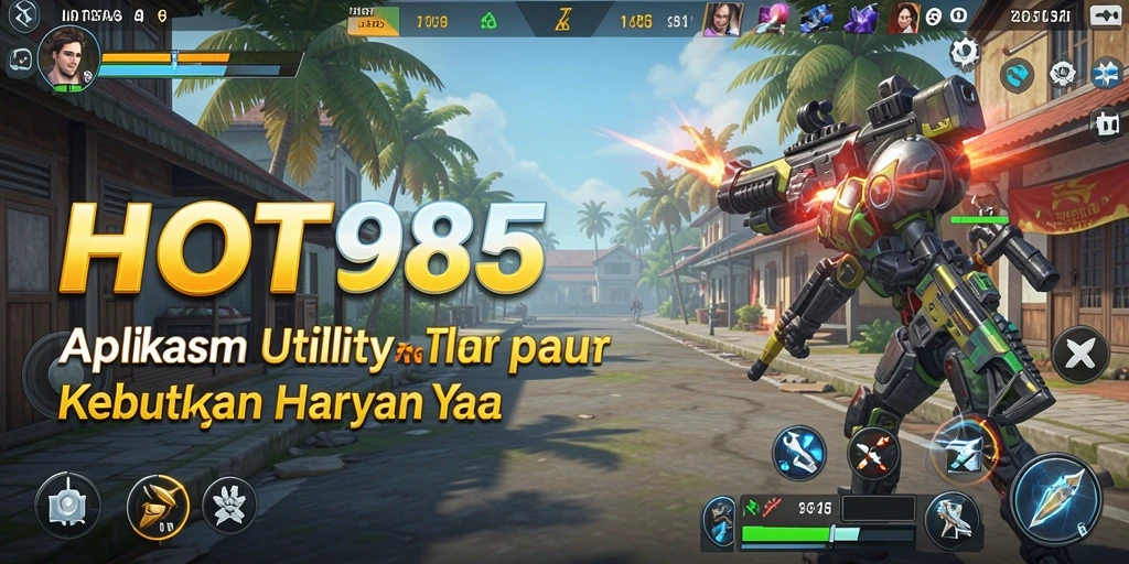 Tampilan antarmuka utama HOT985 dengan berbagai fitur Utility.