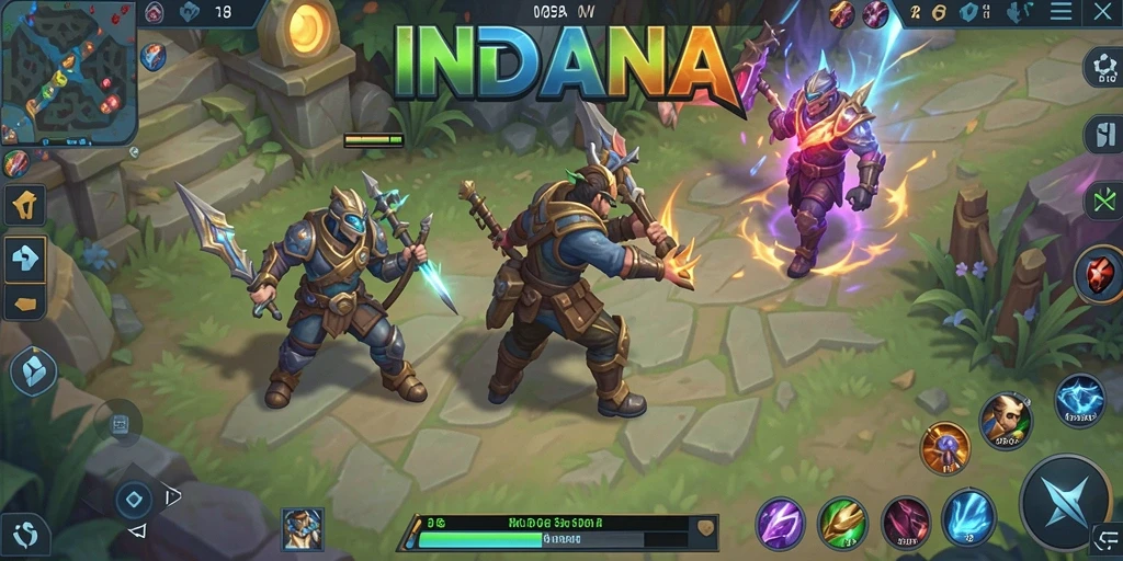 Tampilan gameplay seru dari INDAAA yang penuh aksi.