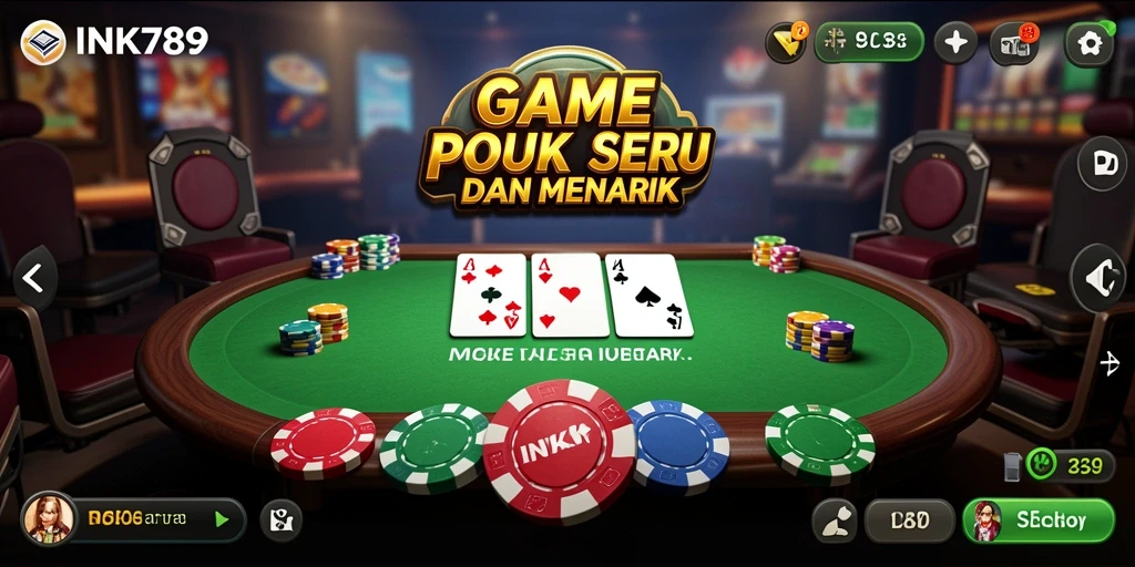 Tampilan gameplay seru dari INK789 dengan kartu-kartu yang dibagikan.