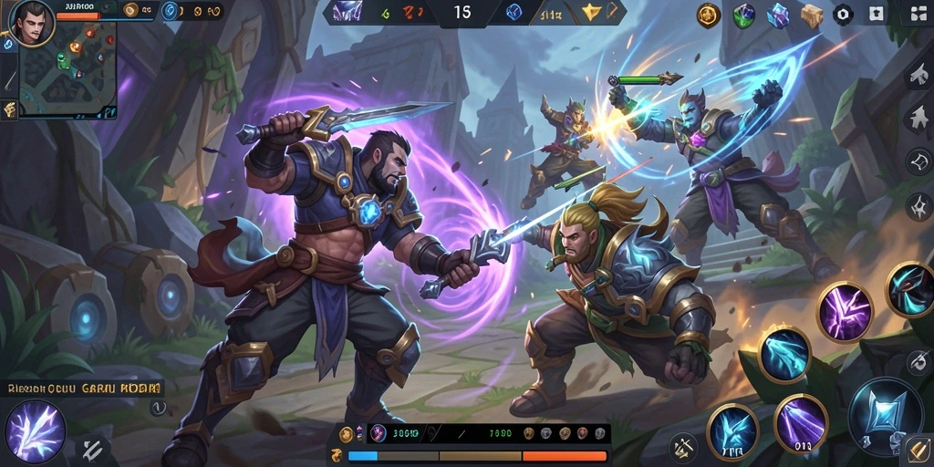 Screenshot JUARAGO menampilkan gameplay seru dalam arena MOBA.