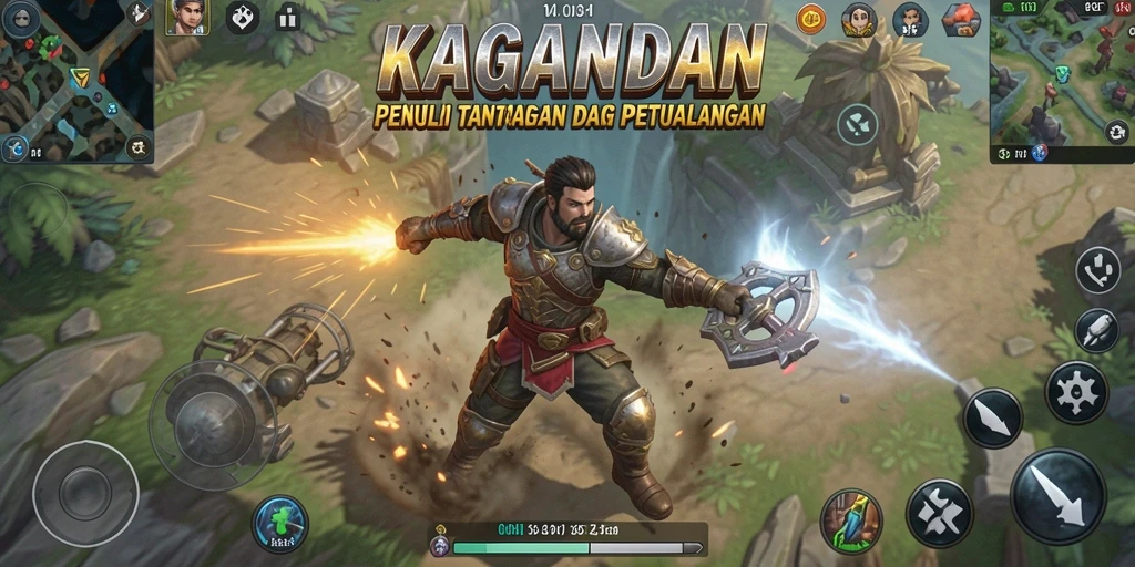 Screenshot KAGANDAN menunjukkan pertempuran aksi yang mendebarkan.