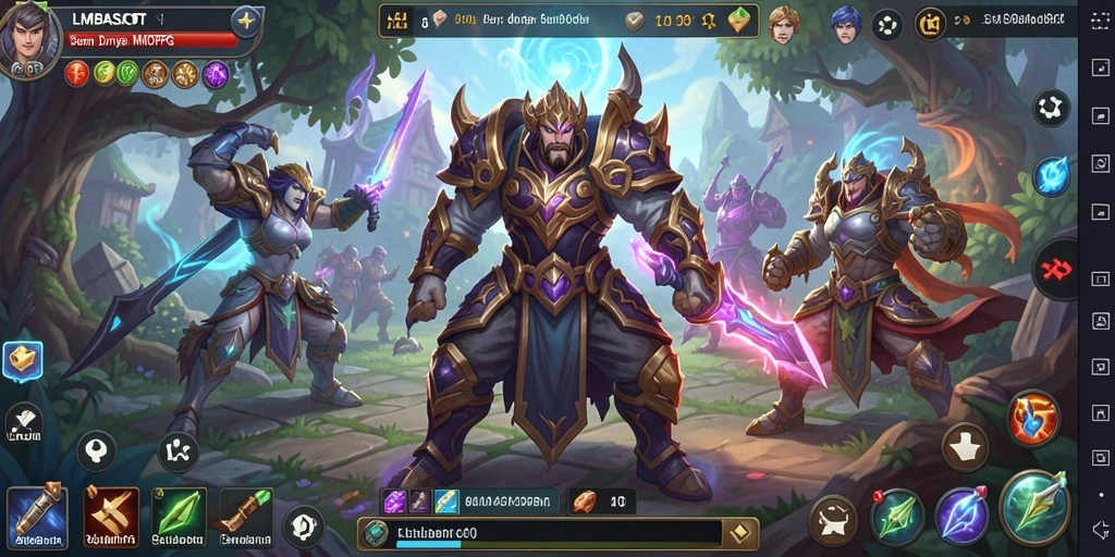 Gameplay seru LMBASLOT dalam dunia MMORPG yang luas.