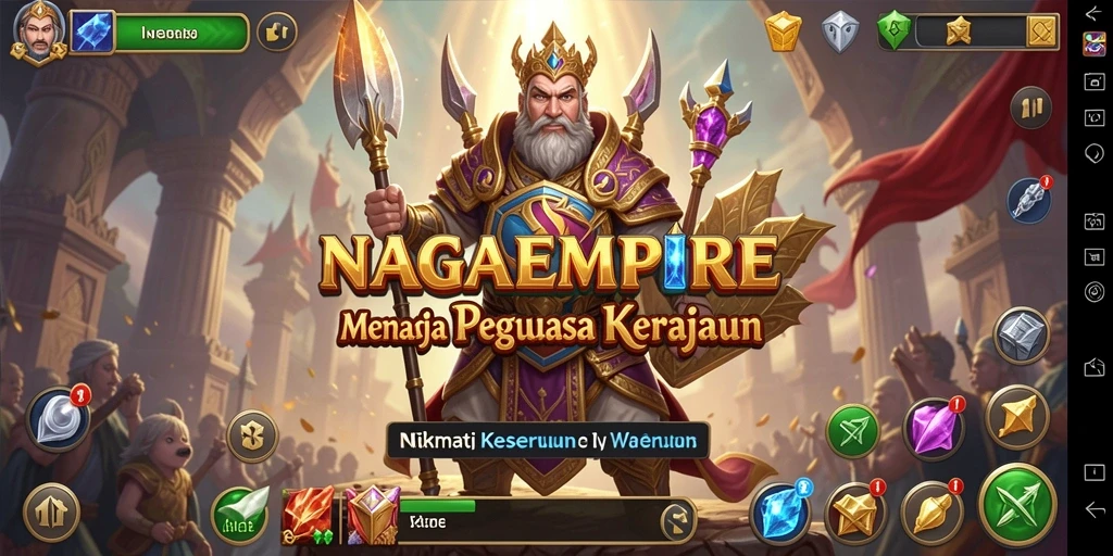 Tampilan gameplay NAGAEMPIRE yang seru dan menawan.