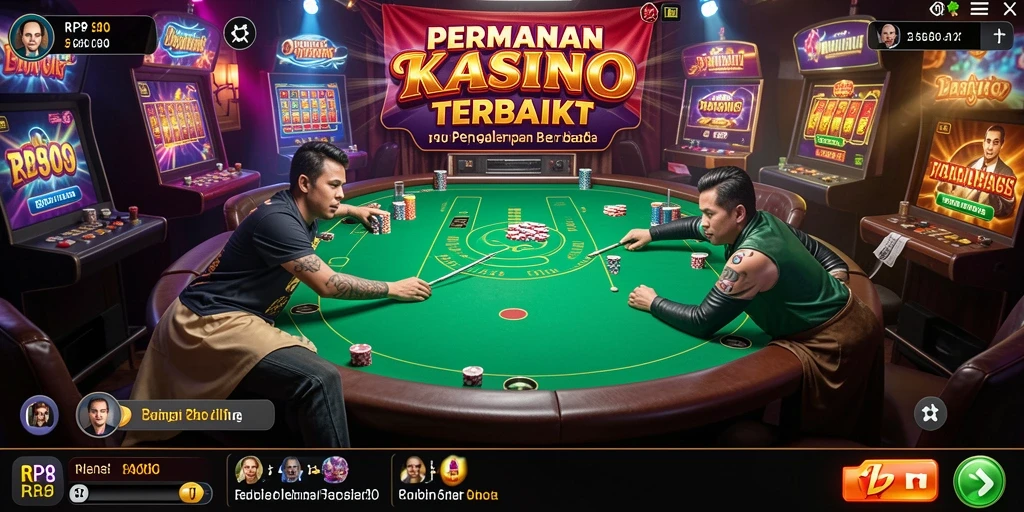 Tampilan gameplay RP8 menampilkan keseruan permainan Kasino yang interaktif.