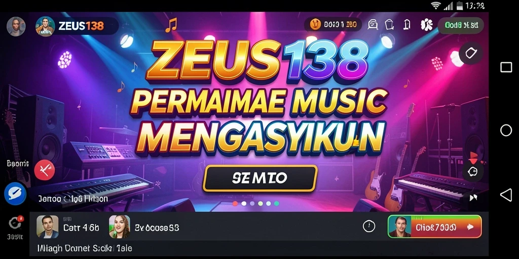 Tampilan permainan <strong>ZEUS138</strong> dengan berbagai lagu dan tantangan musik.