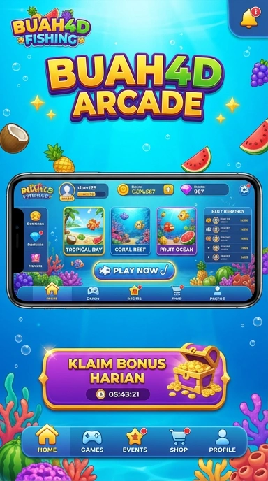 Tampilan antarmuka aplikasi buah4d yang user-friendly.